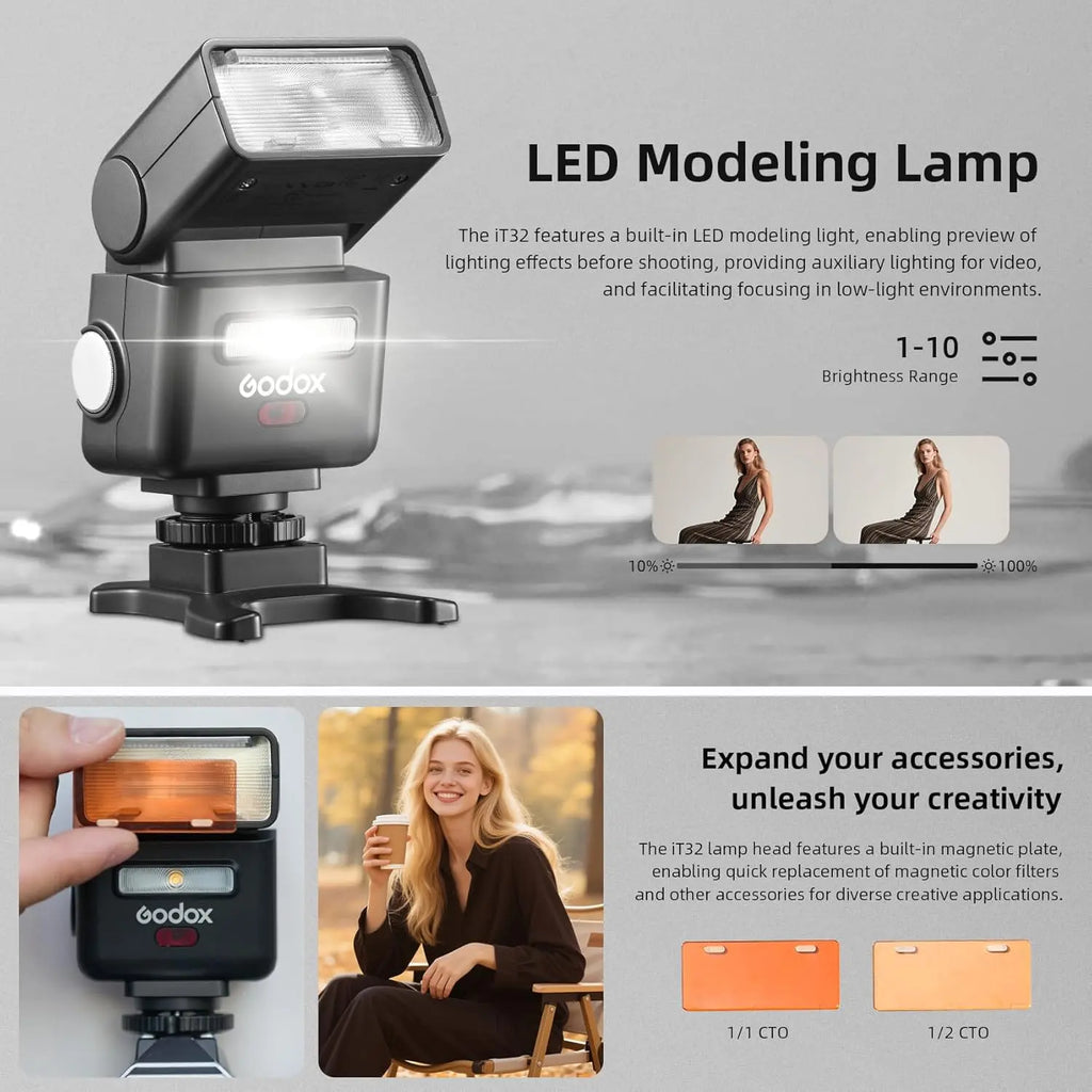 Godox iT32 TTL HSS Flash Kit with X5 C Trigger for Canon Godox