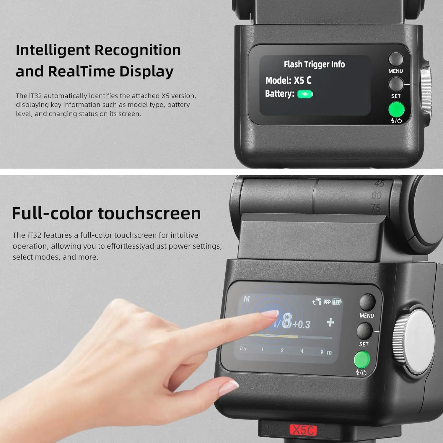 Godox iT32 TTL HSS Flash Kit with X5 C Trigger for Canon Godox