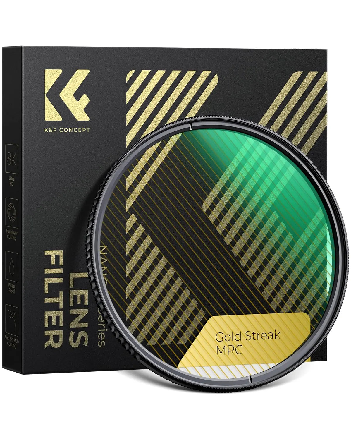 K and F Concept 82mm Blue Streak Anamorphic Lens Filter K&F