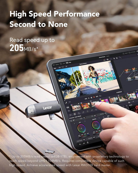 Lexar Silver Plus 64GB microSDXC Memory Card, High-Speed Performance for Full HD & 4K Recording