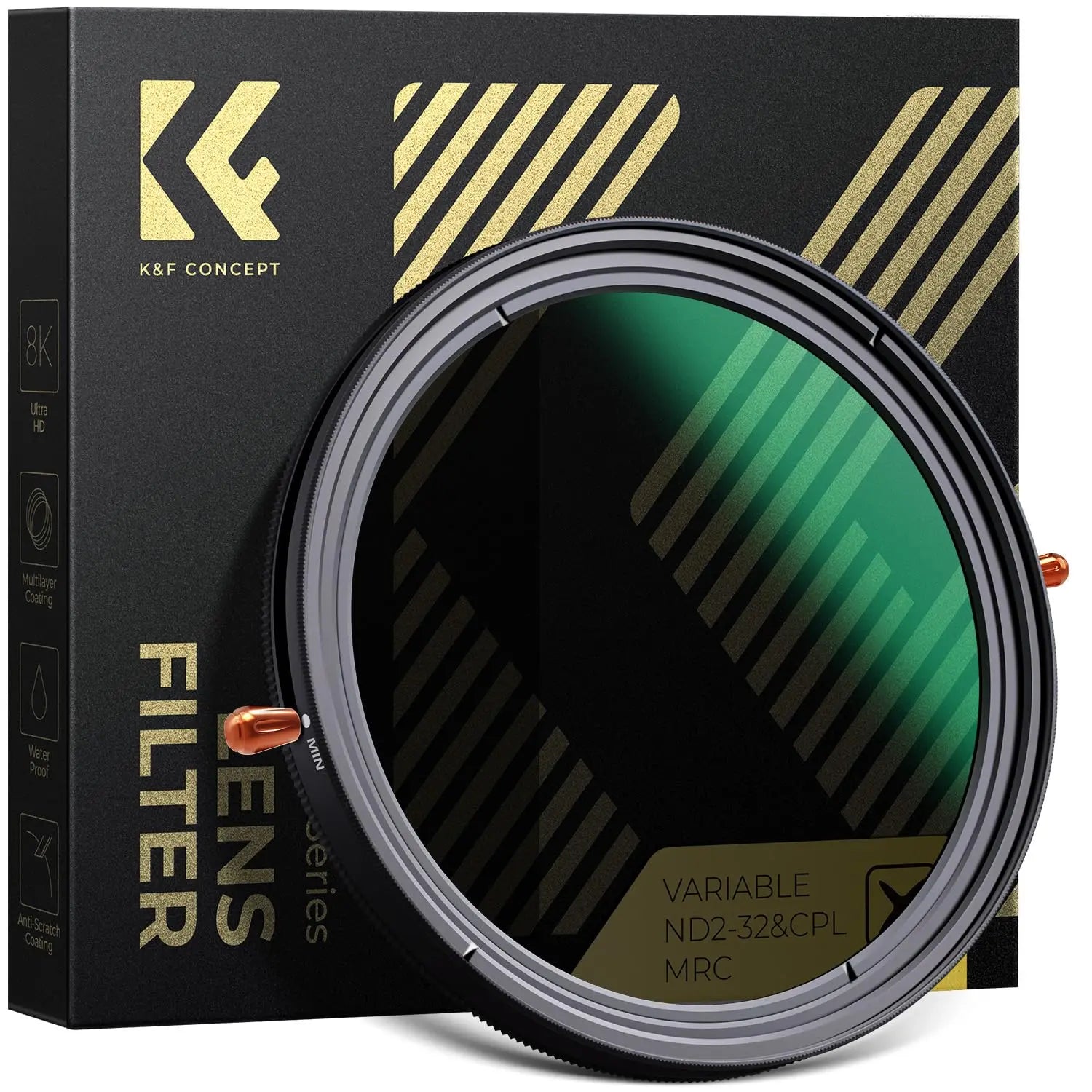 K and F Concept 67mm Variable ND2 ND32 with CPL Filter K&F