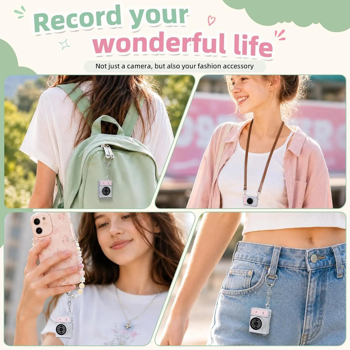 TEKTONIC 2K Thumb Keychain Mini Camera with Flip Screen Royale Device