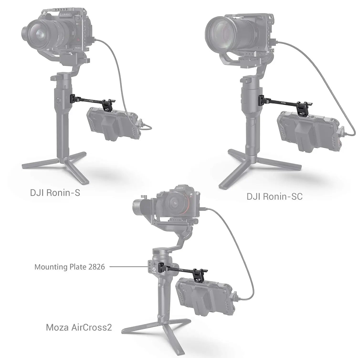 SmallRig Adjustable Camera Monitor Mount for Gimbals 2889 SMALLRIG