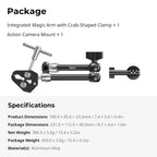 SmallRig Magic Arm with Super Clamp for Action Cameras 5605 SMALLRIG