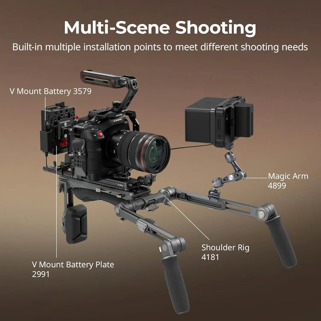 SmallRig Wooden Top Handle with ARRI Locating Screws Retractable Mount 5252 SMALLRIG