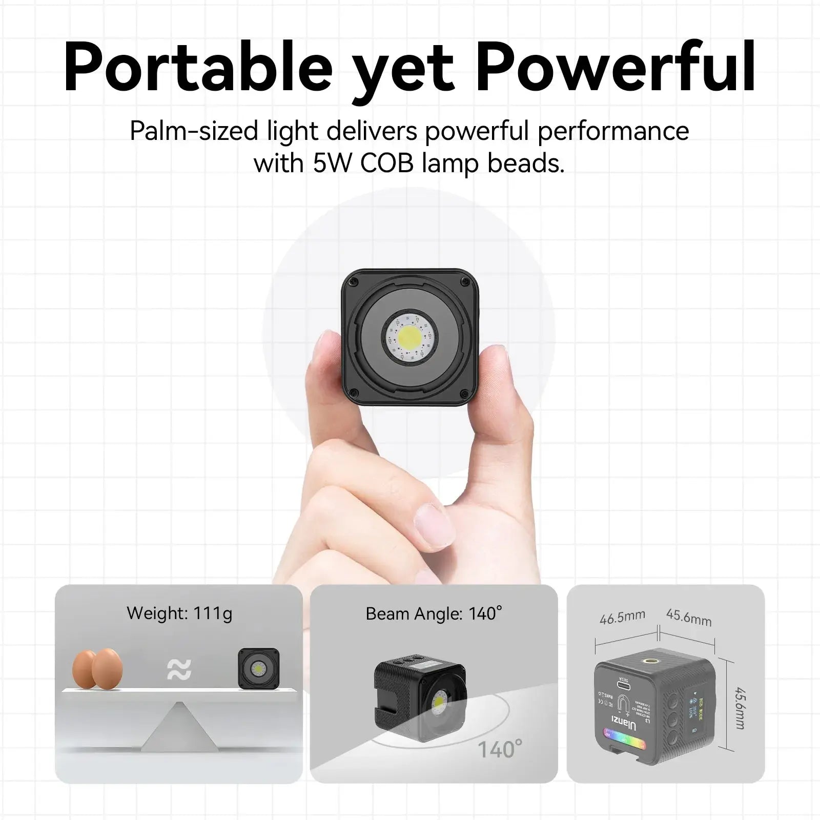 Ulanzi L3 RGB LED Waterproof Video Light Mini Magnetic Cube 2700K 7000K Ulanzi