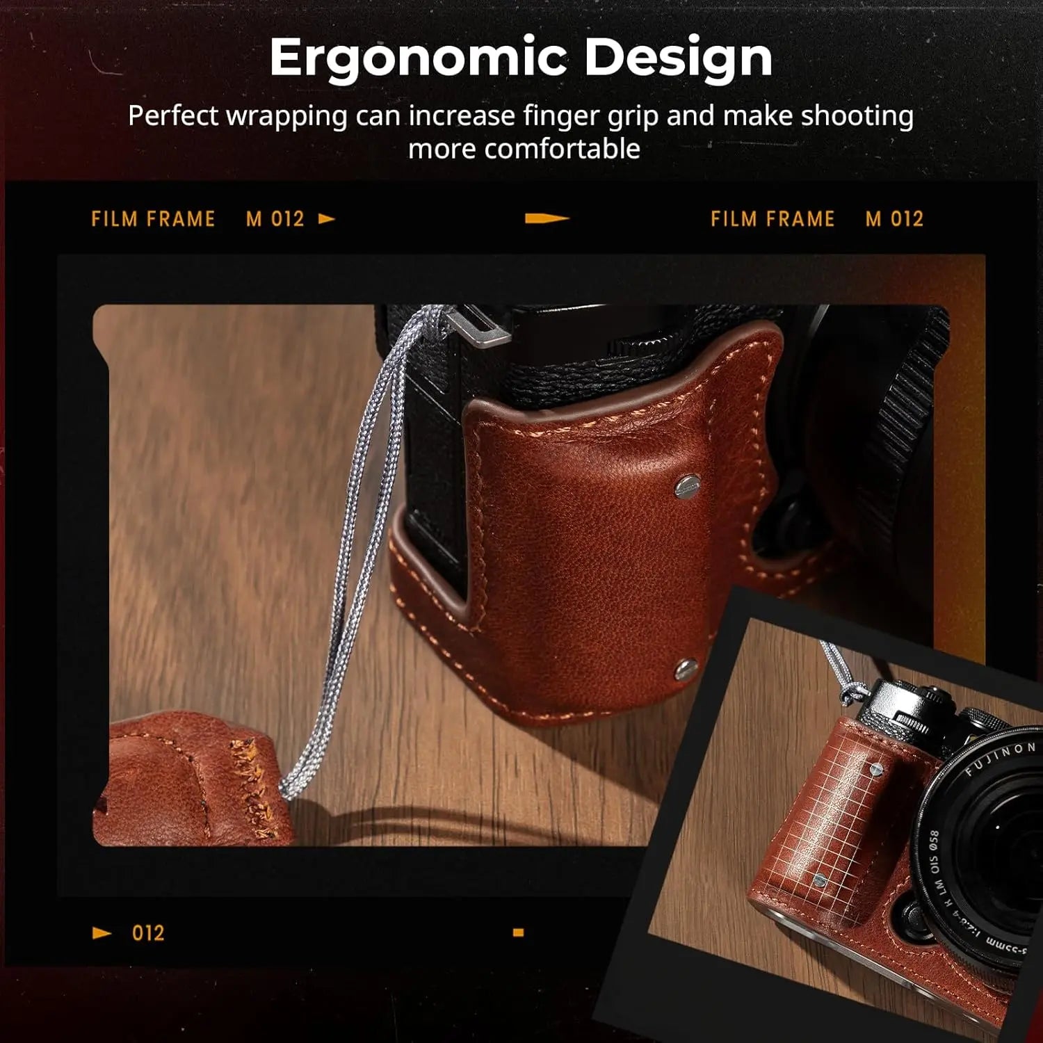 SmallRig X M5 Leather Half Case Kit for FUJIFILM X M5 Brown 4880 SMALLRIG