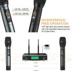 FIFINE K040 Dual Wireless Handheld Microphone System | UHF Cordless Dynamic Microphones with Dual-Channel Receiver