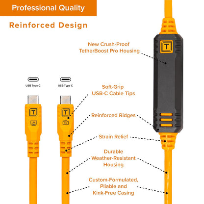 Tether Tools TetherPro Optima 10G USB-C Cable 15ft