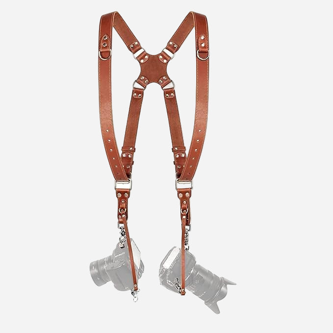 TEKTONIC Dual Vegan Leather Double Camera Strap