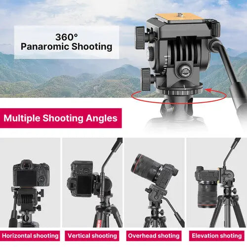 Ulanzi VT02 Heavy Duty Camera Video Tripod with Fluid Head for DSLR & Camcorder Ulanzi