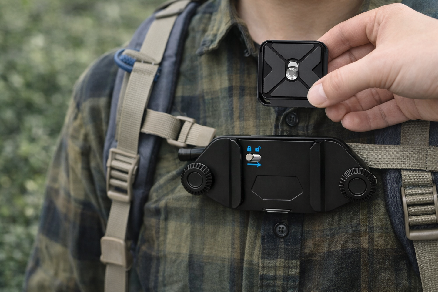 TEKTONIC Quick Release Camera Capture Clip Backpack Mount – Secure Hands-Free Clip for DSLR, Mirrorless & Action Cameras