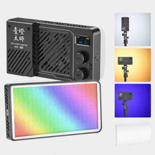 Ulanzi P40W RGB LED Video Light with Battery