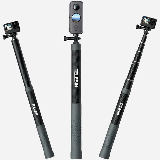TELESIN G3 Carbon Fiber 3m Selfie Stick for Action Cameras