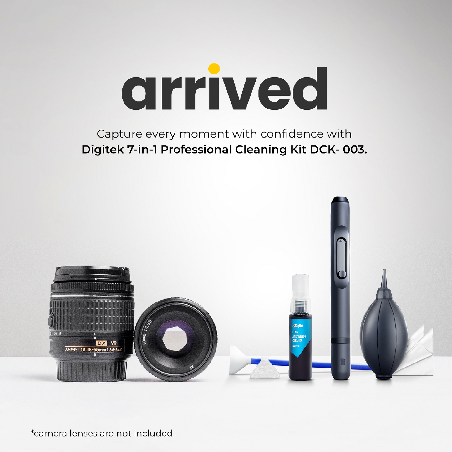 Digitek DCK-004 Professional 8-in-1 Camera Cleaning Travel Kit