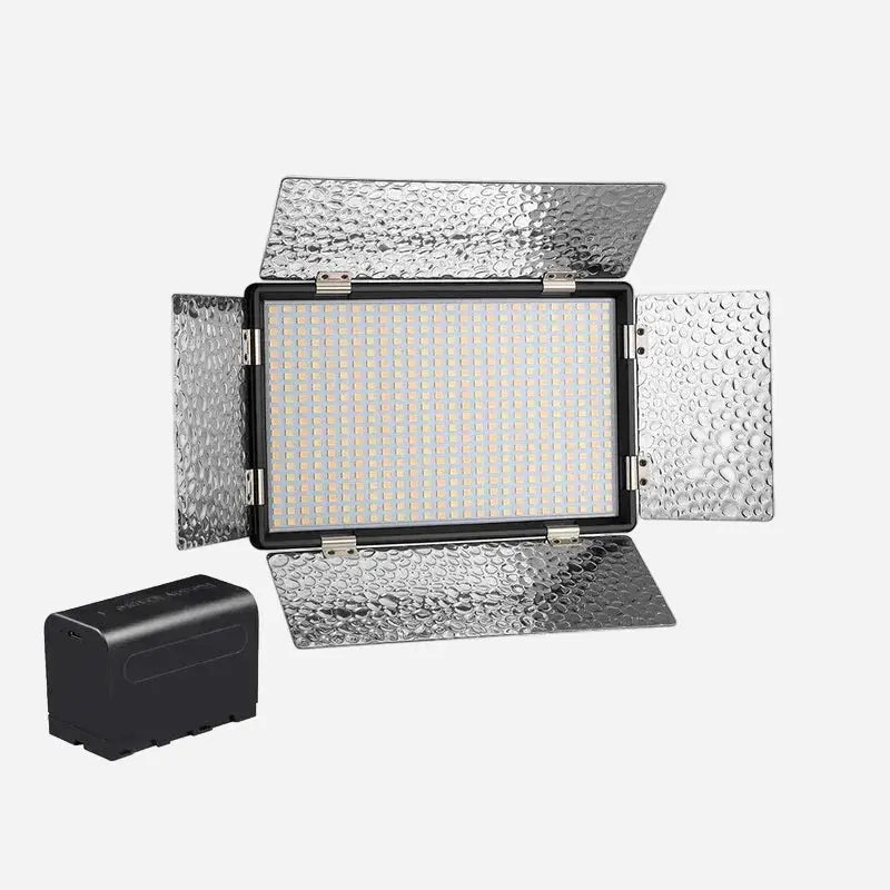 Digitek LED D520B Bi-Color Video Light with Barndoors Digitek