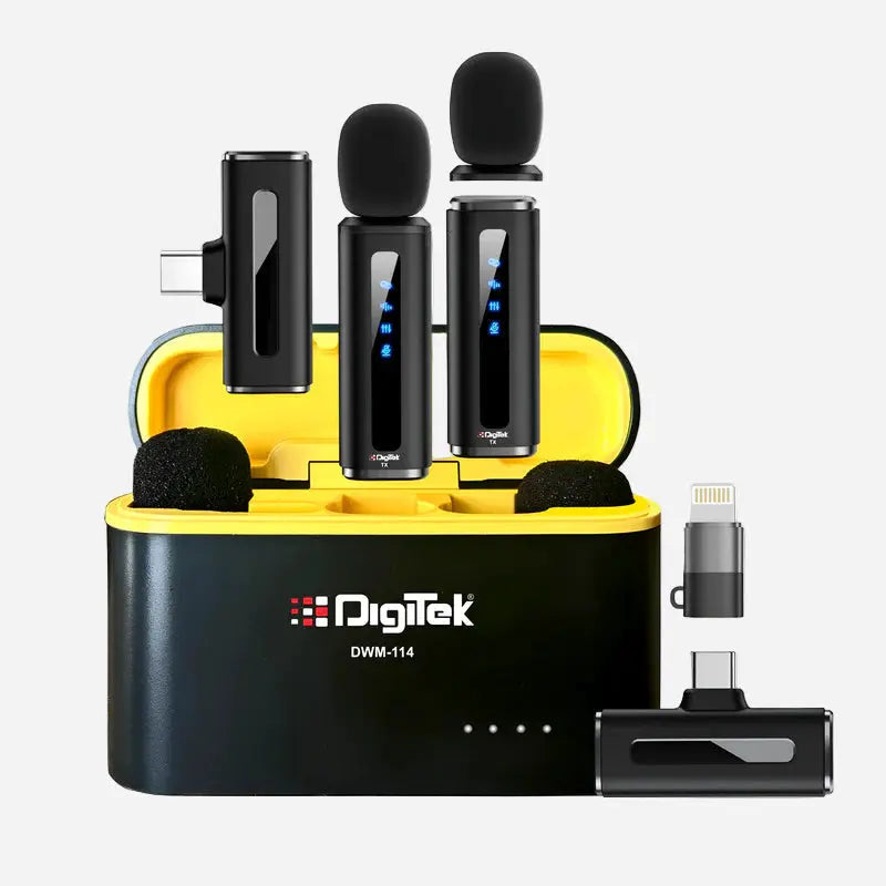 DIGITEK DWM-114 2-in-1 Wireless Lavalier Microphone Digitek