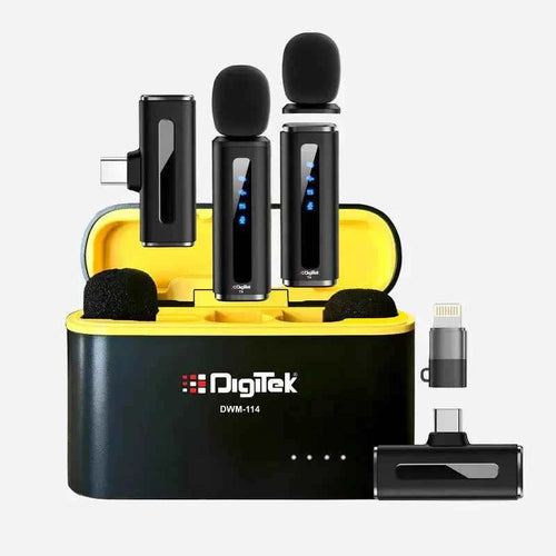 DIGITEK DWM-114 2-in-1 Wireless Lavalier Microphone