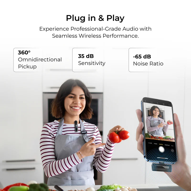 DIGITEK DWM-114 2-in-1 Wireless Lavalier Microphone