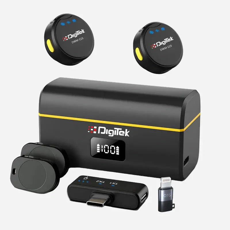 DIGITEK DWM-115 2-in-1 Wireless Lavalier Microphone System Digitek