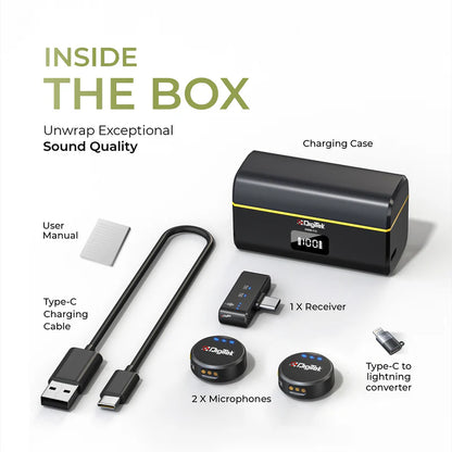 DIGITEK DWM-115 2-in-1 Wireless Lavalier Microphone System