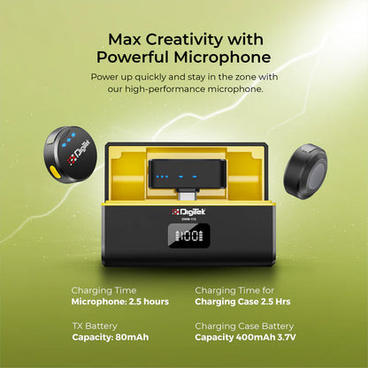 DIGITEK DWM-115 2-in-1 Wireless Lavalier Microphone System