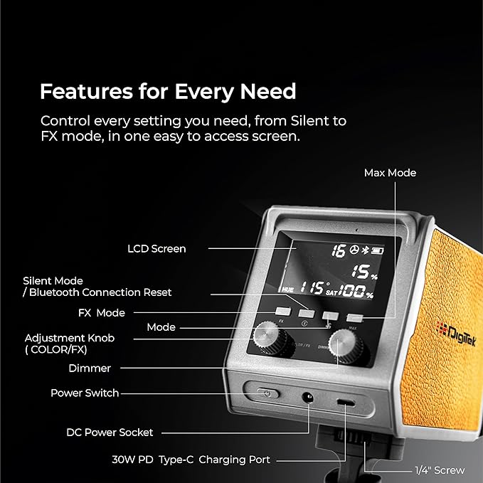 Digitek DCL-100WBC Bi-Color Mini Bowens LED Light