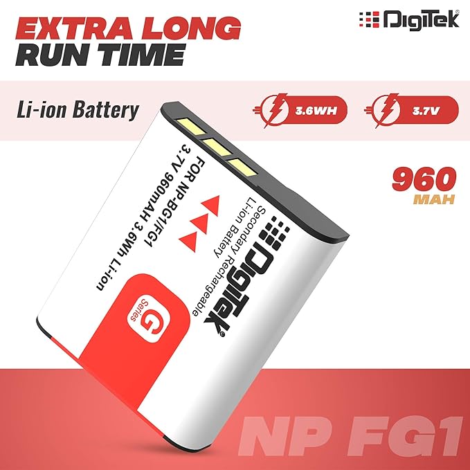 Digitek NP-FG1 Rechargeable Li-ion Battery for Sony Cyber-Shot