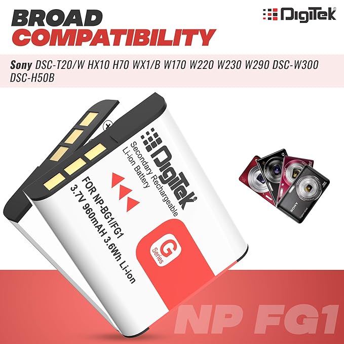 Digitek NP-FG1 Rechargeable Li-ion Battery for Sony Cyber-Shot