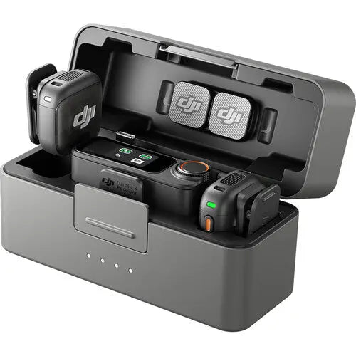 DJI Mic 3 (2 TX + 1 RX + Charging Case), Wireless Microphone for iPhone/Camera/Android, Ultralight, Adaptive Gain Control for Balanced Volume DJI