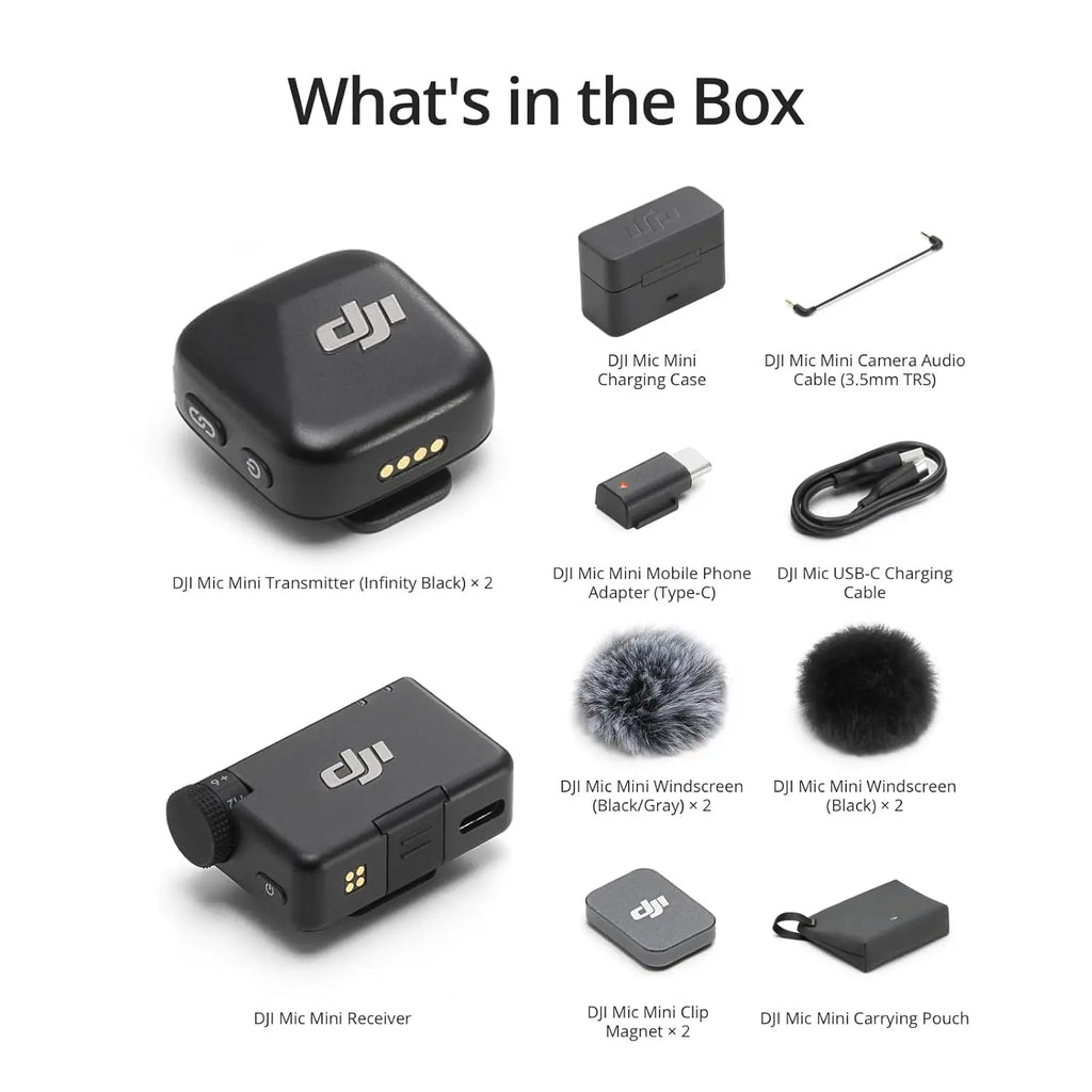 DJI Mic Mini Wireless Microphone System (2TX+1RX) DJI