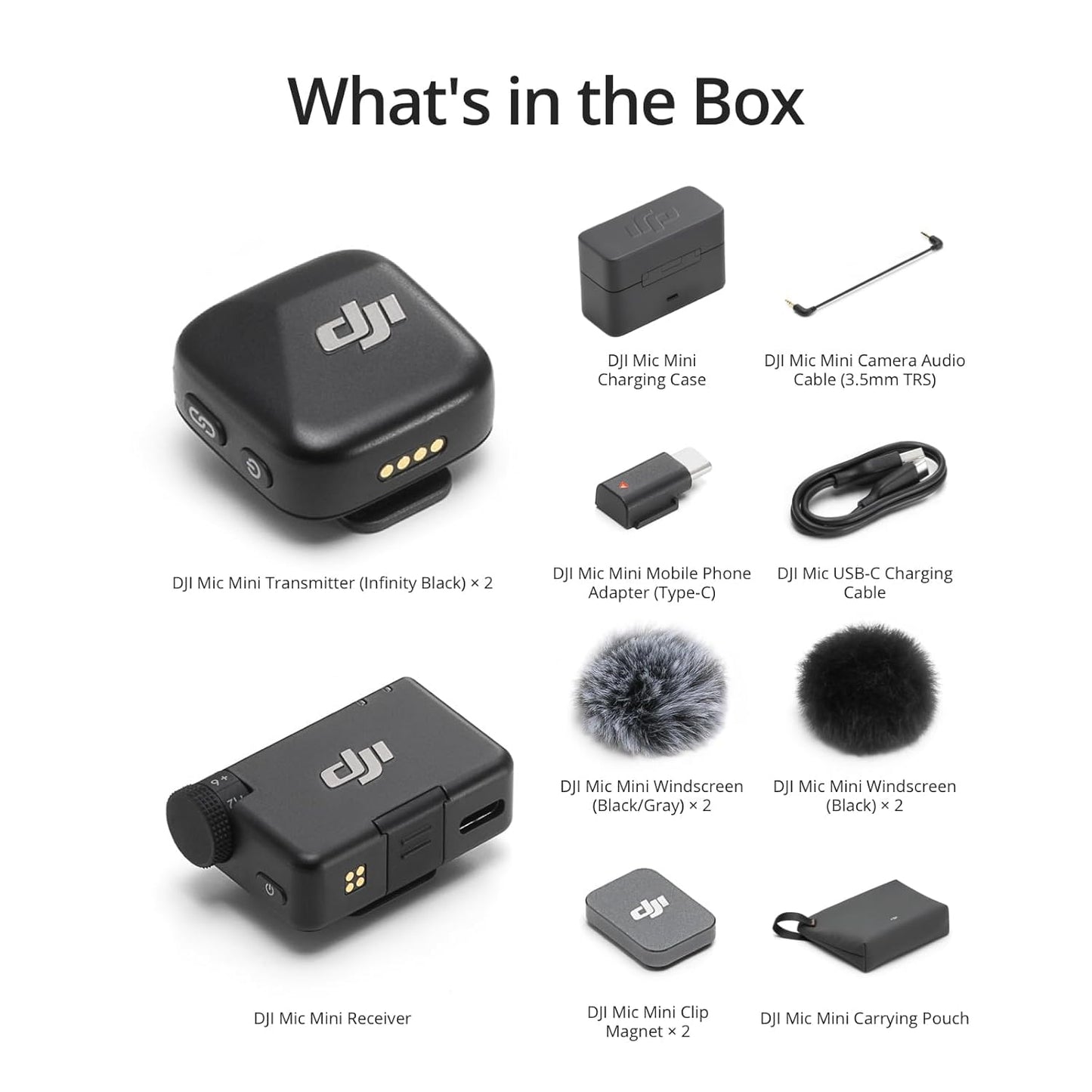 DJI Mic Mini Wireless Microphone System (2TX+1RX)