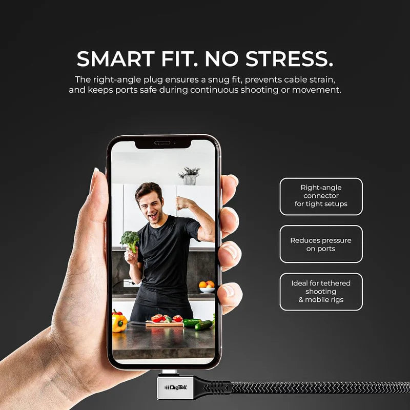 Digitek DC 5M-TC2C Right-Angle Type-C Tethering Cable 5M