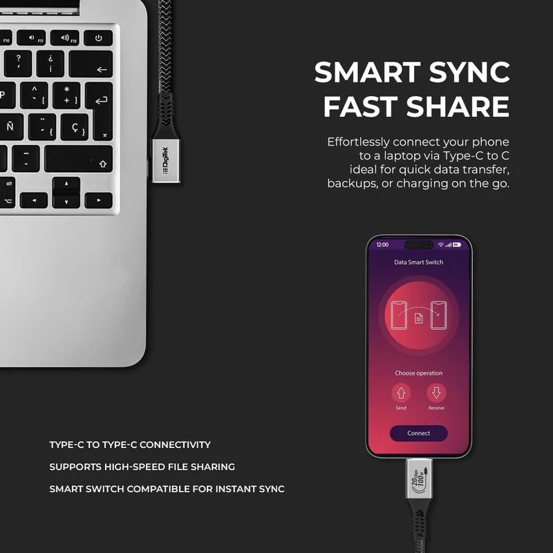 Digitek DC 5M-TC2C Right-Angle Type-C Tethering Cable 5M