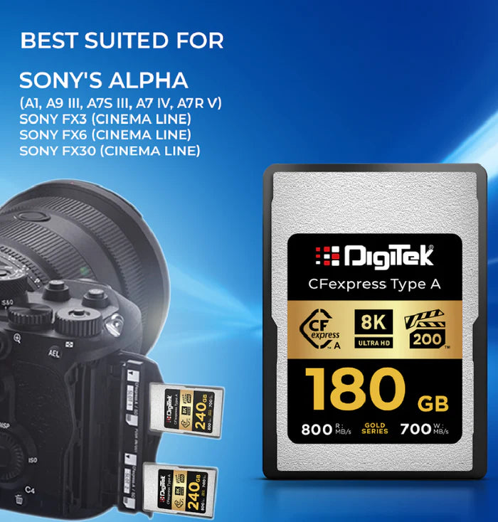 Digitek DCFA 240GB CFexpress Type A Card – Gold