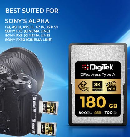 Digitek DCFA 240GB CFexpress Type A Card – Gold