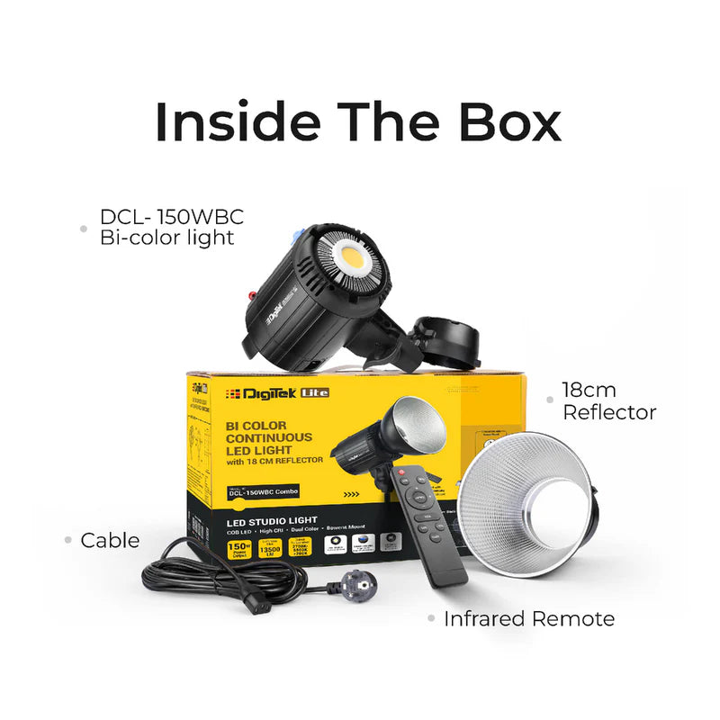 Digitek DCL-150WBC 150W Bi-Color LED Light with Reflector