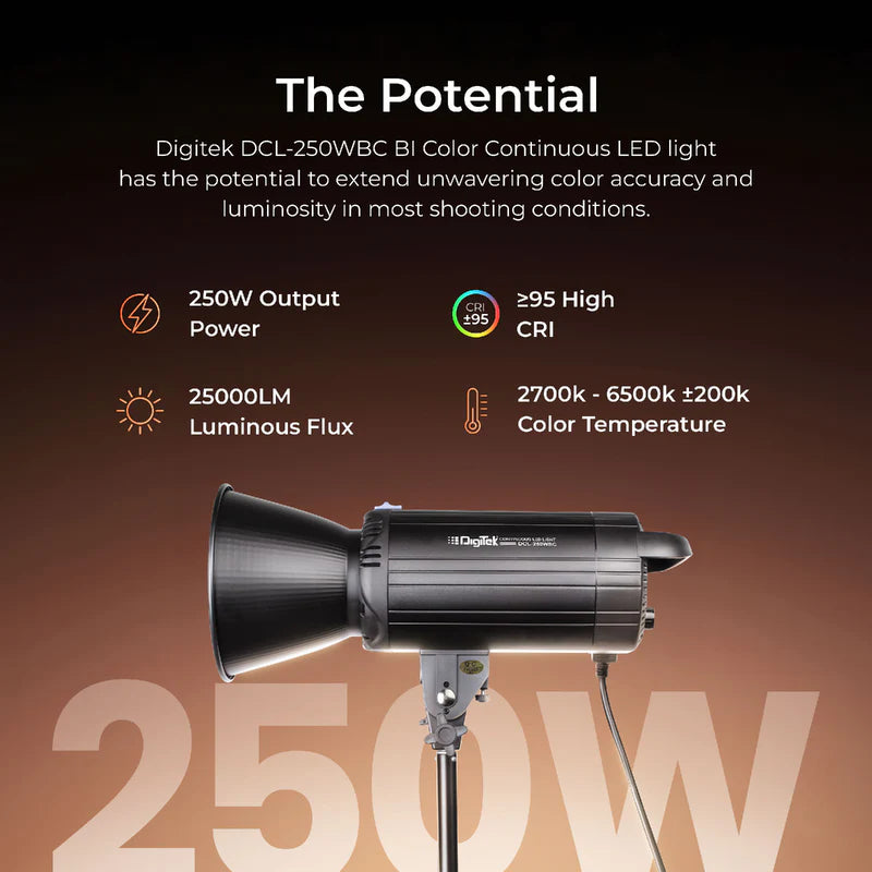 Digitek DCL-250 WBC Bi-Color LED Video Light