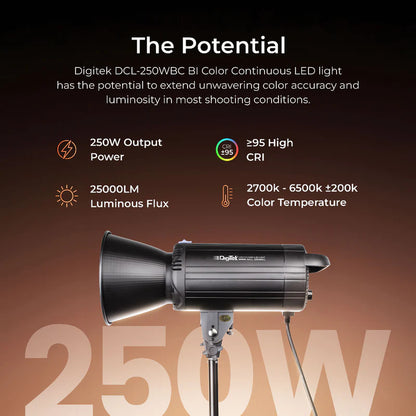 Digitek DCL-250 WBC Bi-Color LED Video Light