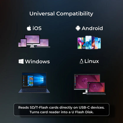 Digitek DCR-007 USB-A & Type-C 3.0 Card Reader
