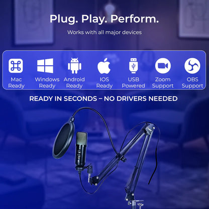 Digitek DM-401 RGB USB Condenser Microphone Kit