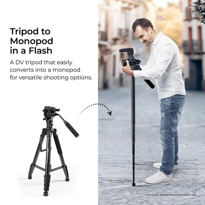 Digitek DPTR 895VD 195cm Tripodâ€“Monopod with 3-Way Head