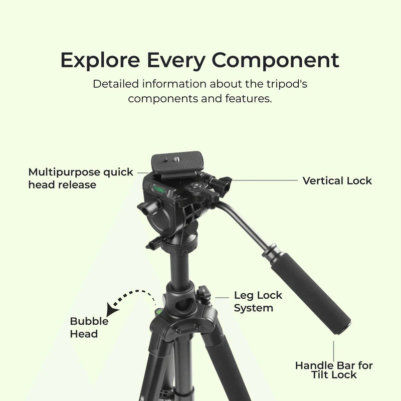 Digitek DPTR 895VD 195cm Tripodâ€“Monopod with 3-Way Head