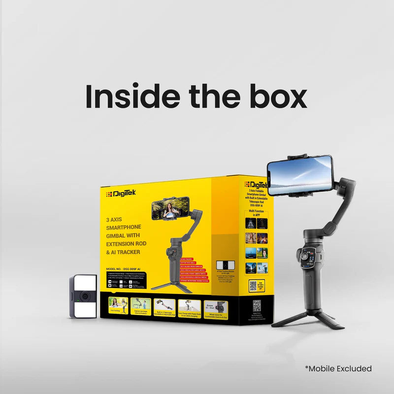 Digitek DSG-009F AI 3-Axis Smartphone Gimbal Stabilizer