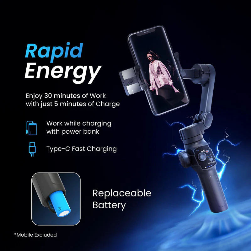 Digitek DSG-009F AI 3-Axis Smartphone Gimbal Stabilizer