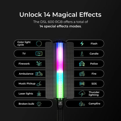 Digitek DSL 600 RGB Bi-Color LED Video Stick Light (35W)