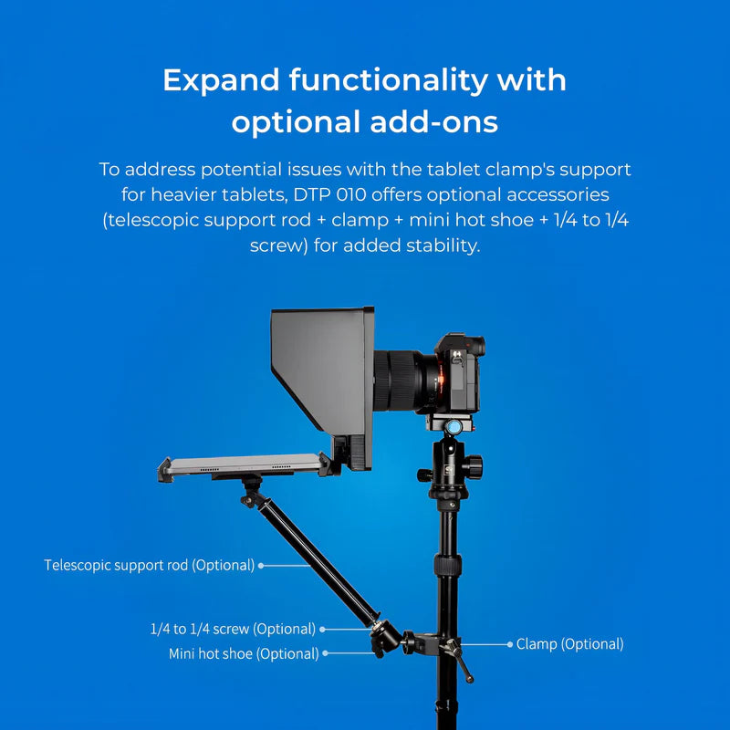 Digitek DTP-010 10" Smartphone & DSLR Teleprompter