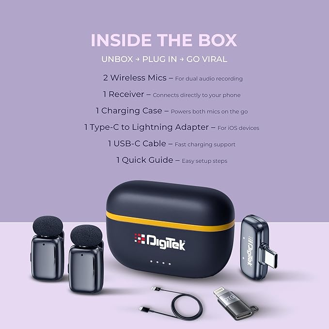 Digitek DWM 103 Mini 2-in-1 Wireless Microphone