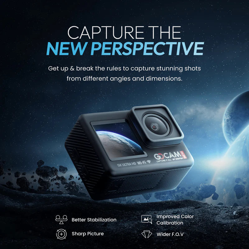 Digitek GoCAM DAC-101 5K Dual Screen Action Camera