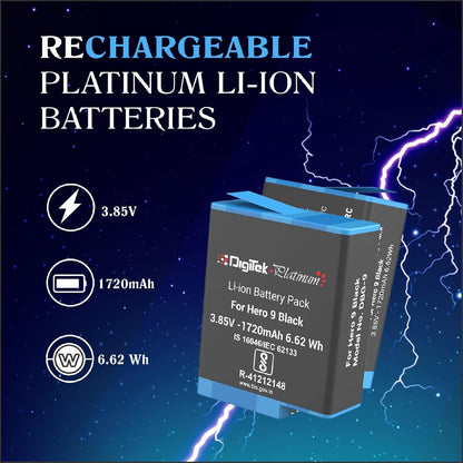 Digitek Platinum 1720mAh Battery for GoPro Hero 9/10/11